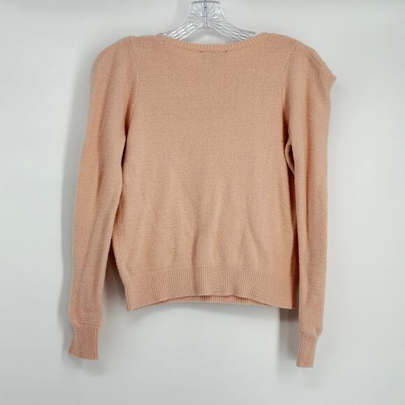 Express Womens Crewneck Pullover Sweater Size S Light Pink Soft Knit Long Sleeve - Picture 5 of 11